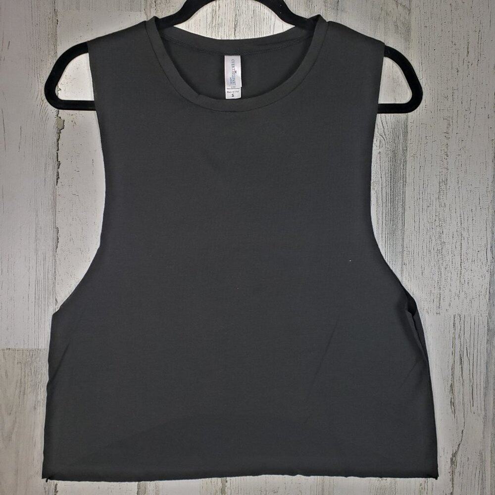 NWOT Over The Limit Apparel Sleeveless Black Muscle Tee Women's Size Small